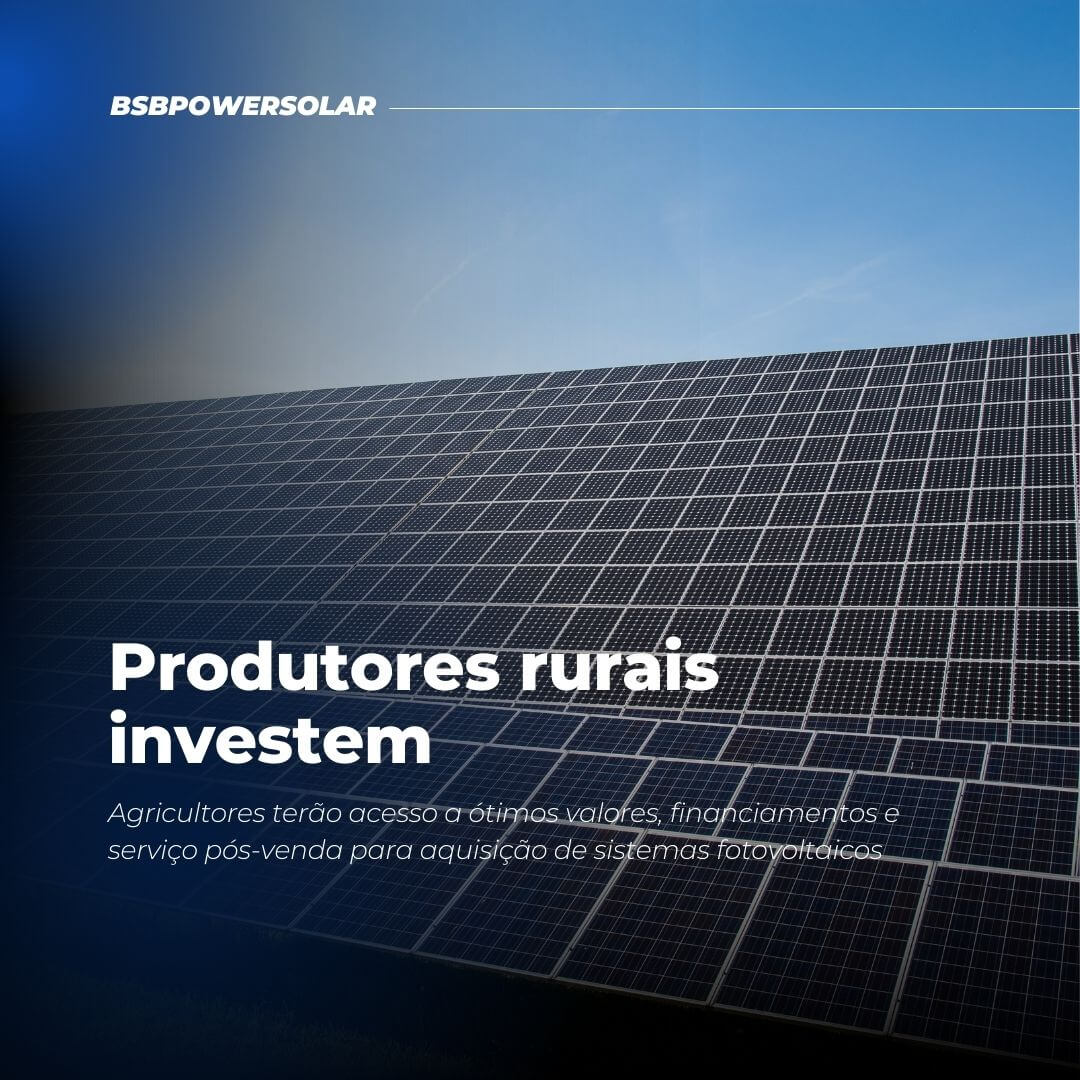 Produtores rurais investem em energia solar